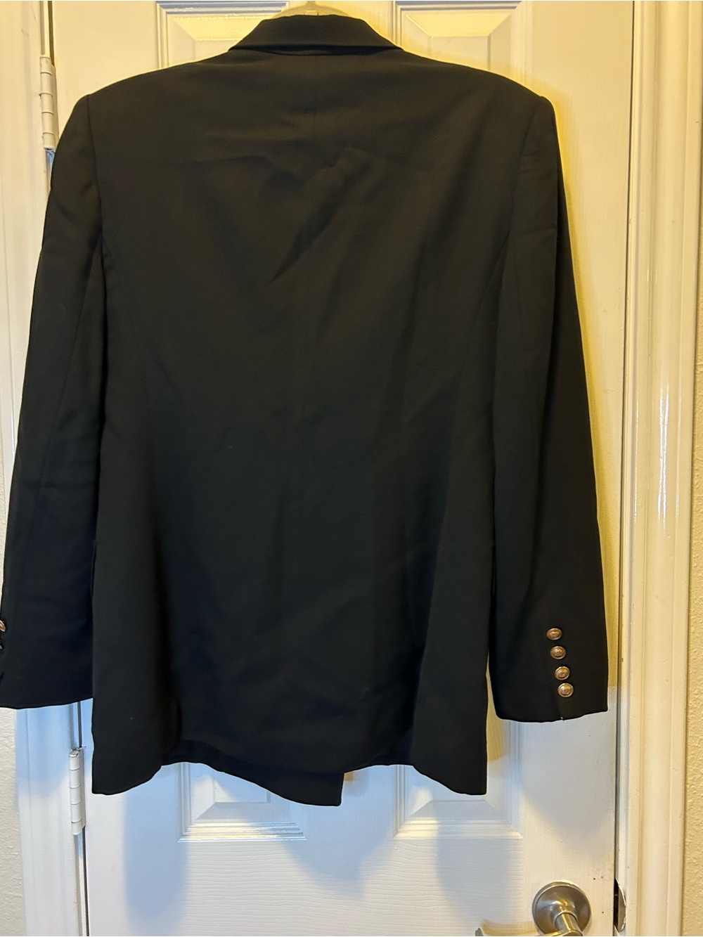 Lauren Ralph Lauren Black Double-Breasted Crest Sport Coat with Gold Buttons - Picture 8 of 12